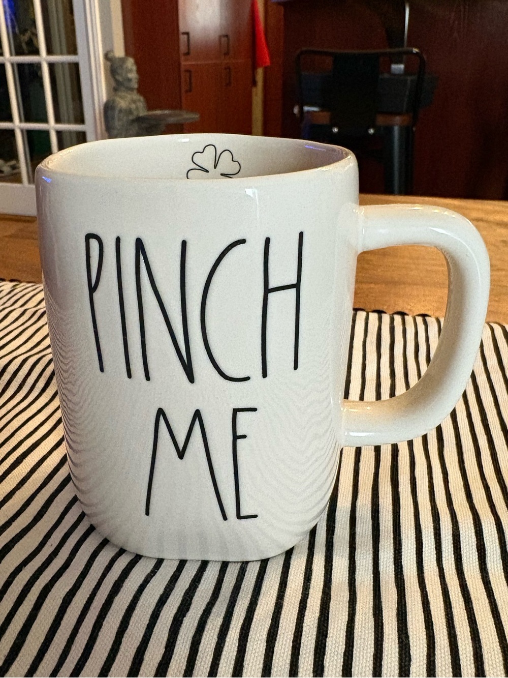 Mugs BOGO 50% // RAE DUNN “Pinch Me” Mug (mini clover inside 🍀)